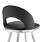 Armen Living Lottech Swivel Bar Stool in Brushed Stainless Steel with Black Faux Leather 840254335400 - alternate 8